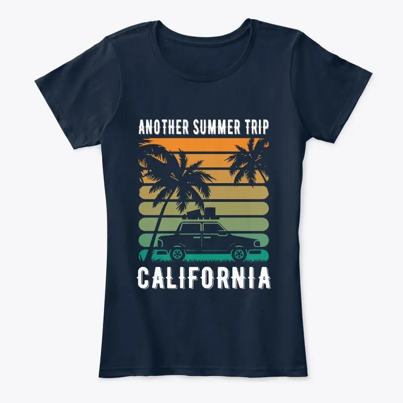 Summer trip california t-shirt design