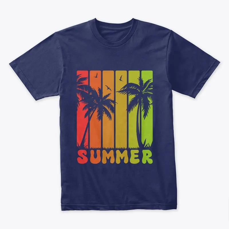 Summer beach t-shirt design