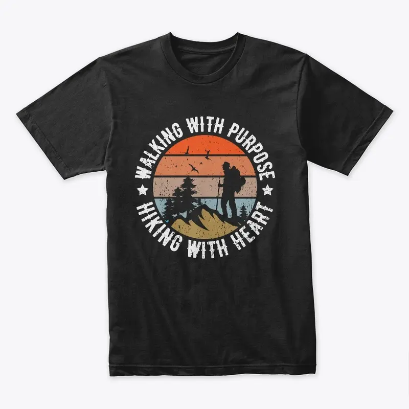 Hiking with heart t-shirt