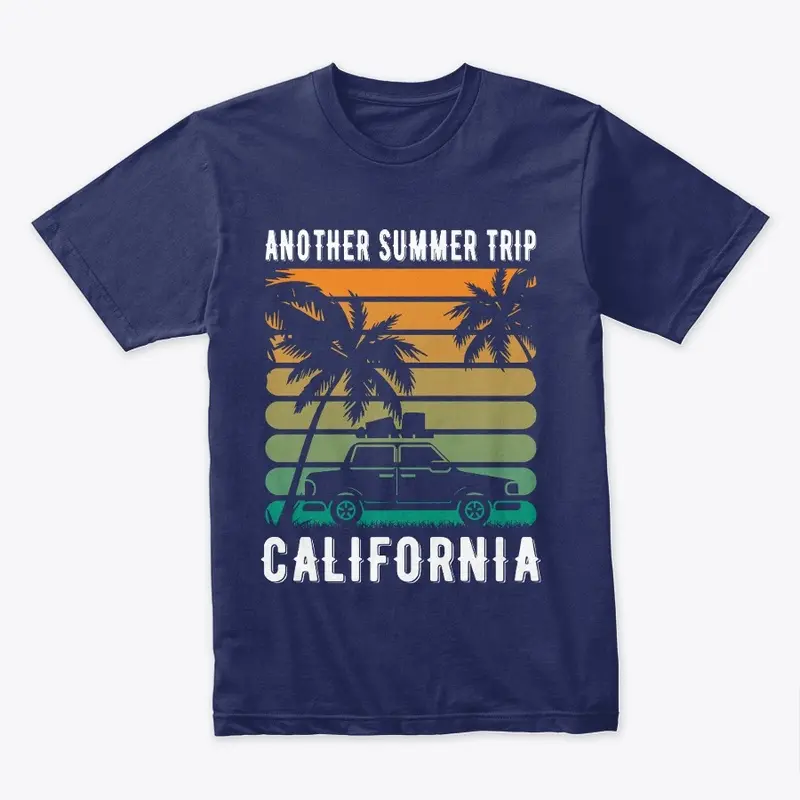 Summer trip california t-shirt design