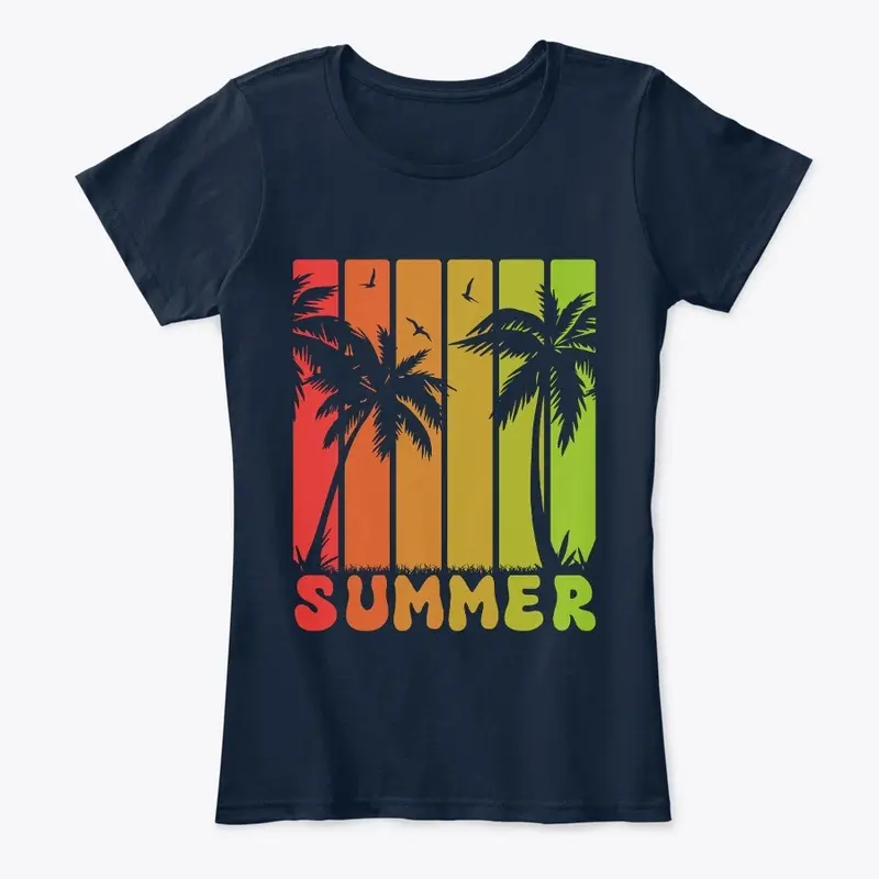 Summer beach t-shirt design