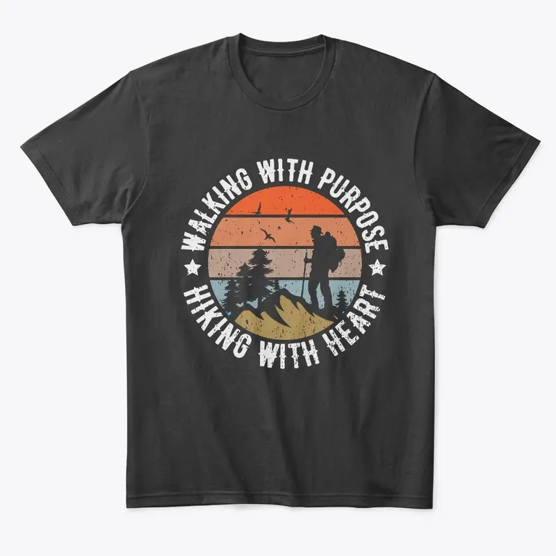 Hiking with heart t-shirt