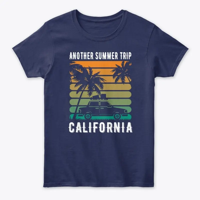 Summer trip california t-shirt design