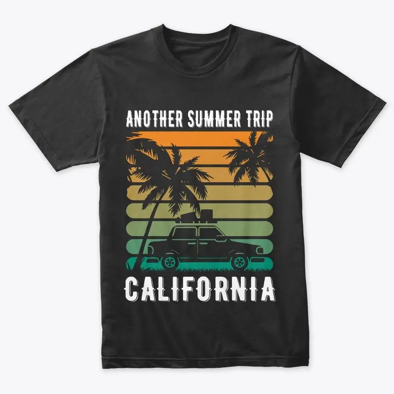 Summer trip california t-shirt design