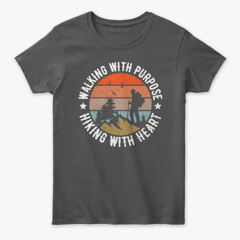 Hiking with heart t-shirt