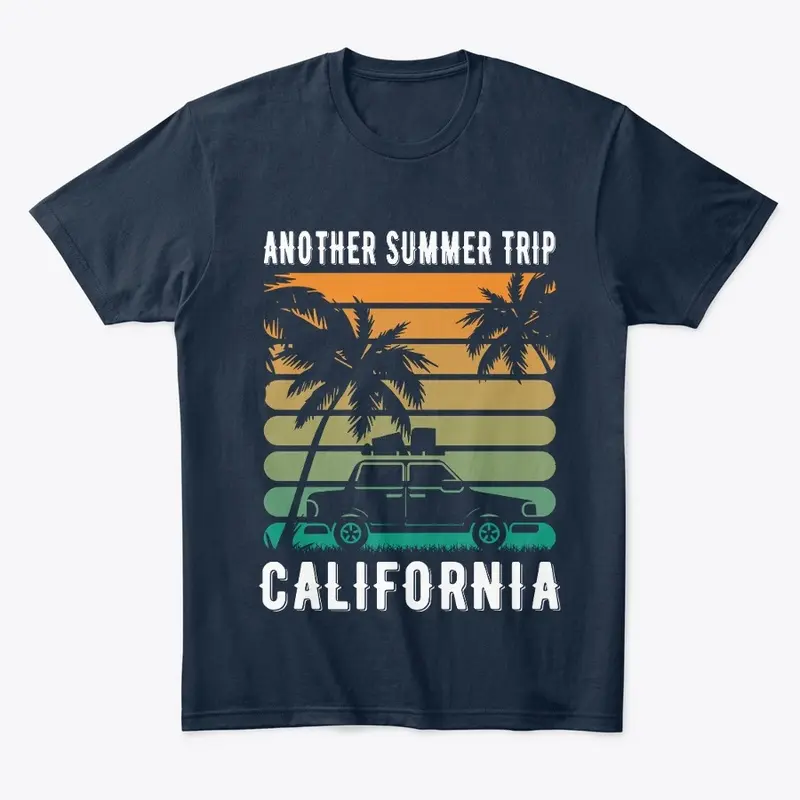 Summer trip california t-shirt design