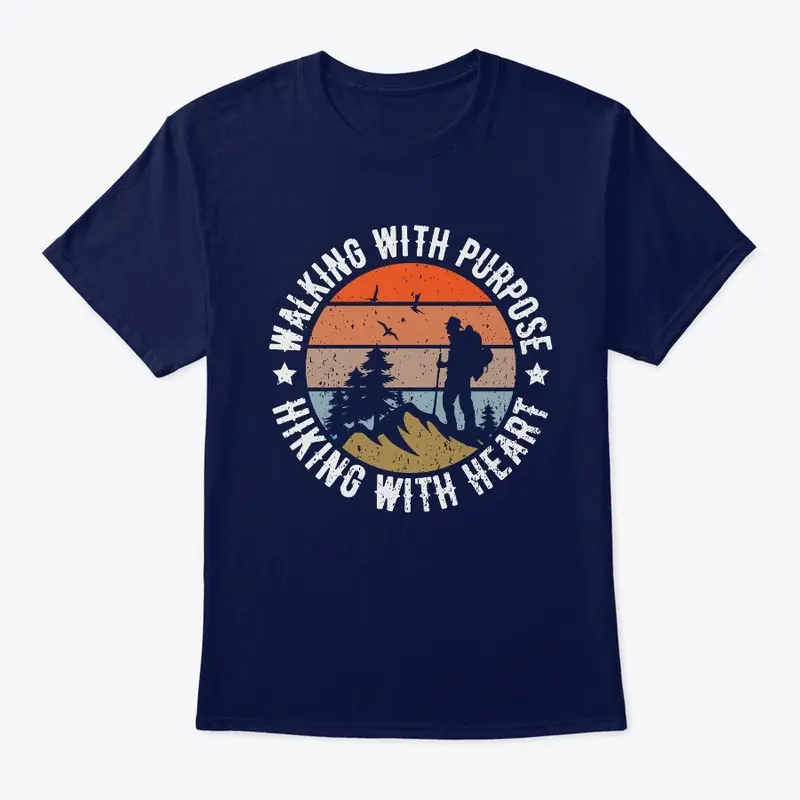 Hiking with heart t-shirt